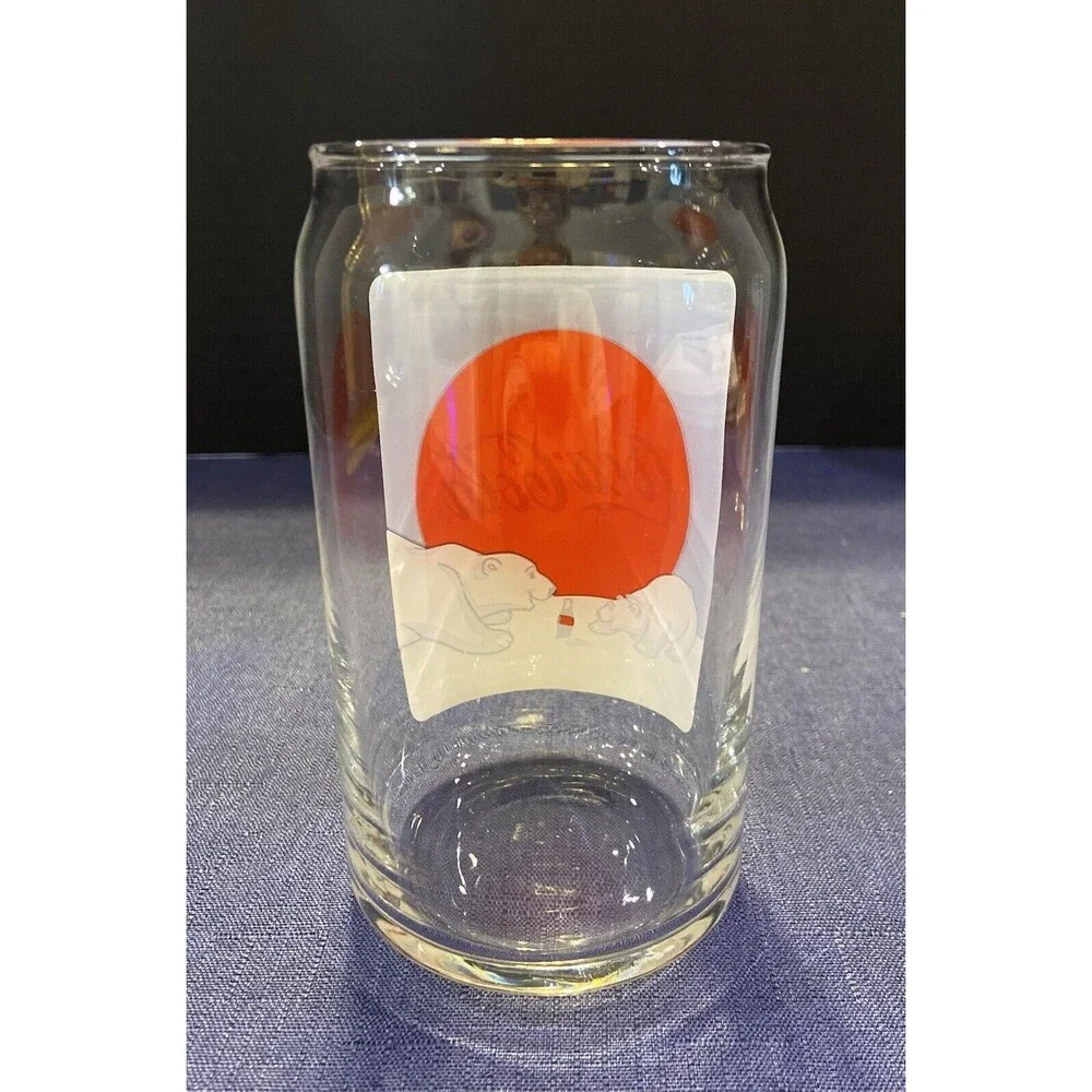 Coca Cola Vintage Collectible Polar Bear Drinking Glass.